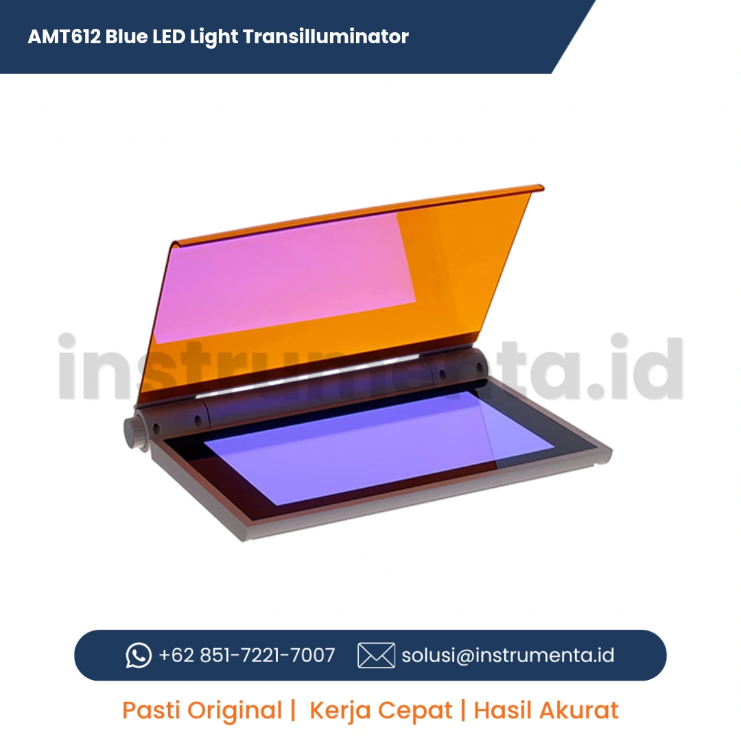 Official Supplier AMT612 Blue LED Light Transilluminator Alat Pembaca Gel Elektroforesis Cahaya Biru Portabel